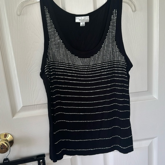 Dress barn black, studded top - Picture 1 of 2